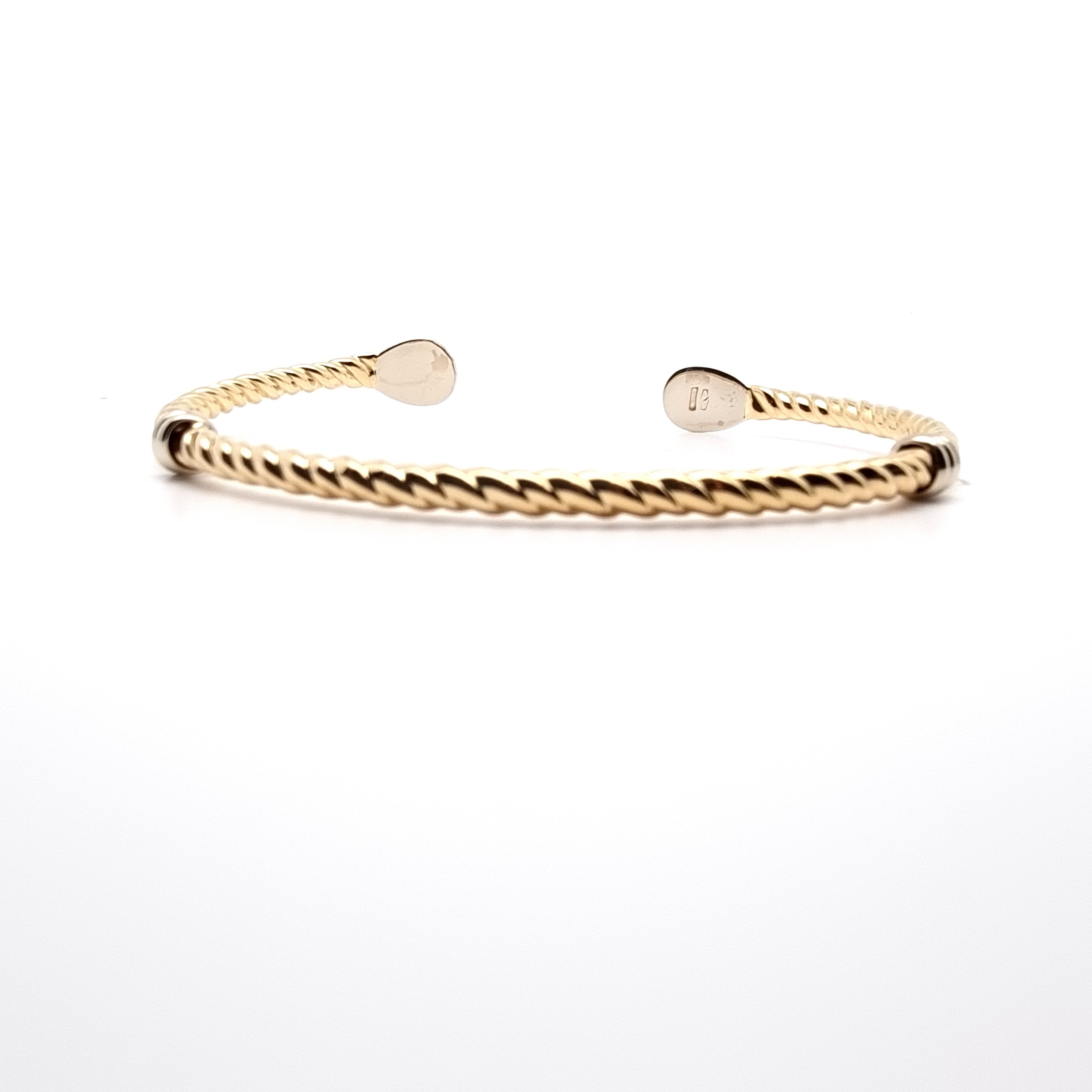MINI BRACCIALE ORO GIALLO O BIANCO 750 18K, SEMI RIGIDO, CUORE PIATTO CENTRALE MINI BRACCIALE ORO GIALLO O BIANCO 750 18K, SEMI RIGIDO, CUORE PIATTO CENTRALE